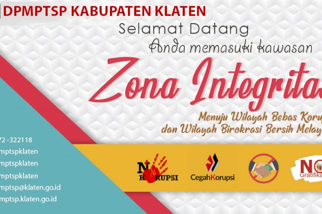 Zona Integritas DPMPTSP Kabupaten Klaten