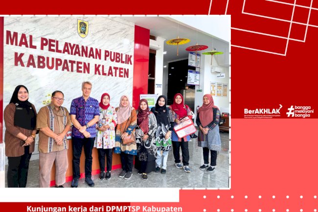 DPMPTSP Kab. Klaten menerima Kunjungan kerja dari DPMPTSP Kabupaten Sragen terkait kegiatan Review Rencana Umum Penanaman Modal Kabupaten