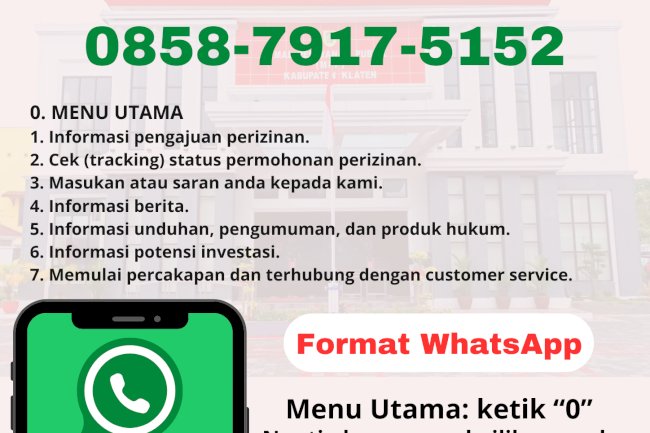 Layanan OTEWE (infO Terkini prosEs izin via Whatsapp gatEway)