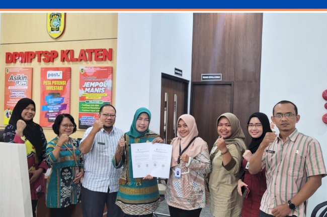 Dinas Penanaman Modal Dan Pelayanan Terpadu Satu Pintu (DPMPTSP) Kabupaten Klaten Melaksanakan Verivikasi lapangan Penilaian Kinerja Oleh BKPM Kementrian.
