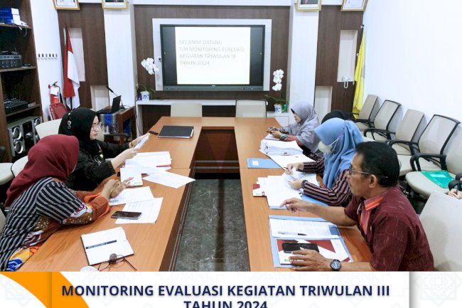 Monitoring Evaluasi Kegiatan Triwulan III Tahun 2024