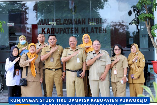Study Tiru DPMPTSP Kabupaten Purworejo ke DPMPTSP Kabupaten Klaten