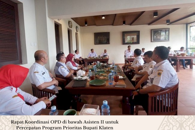 Rapat Koordinasi OPD di bawah Asisten II untuk Percepatan Program Prioritas Bupati Klaten