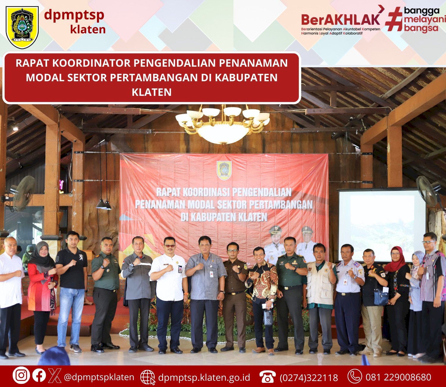 Rapat Koordinator Pengendalian Penanaman Modal Sektor Pertambangan di Kabupaten Klaten 