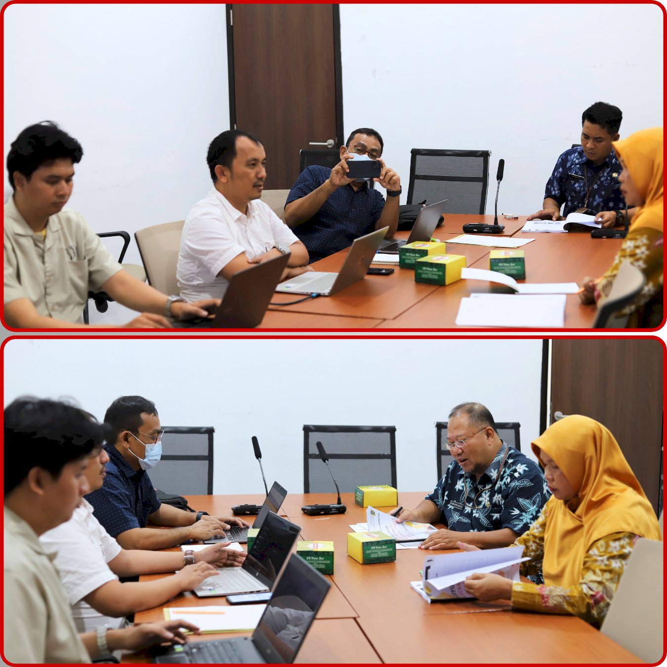 Dinas Penanaman Modan Dan Pelayanan Terpadu Satu Pintu (DPMPTSP) Kabupaten Klaten Melaksanakan Rapat FGD Laporan Awal Perubahan RUPM 2024 bersama Konsultan ICDE.