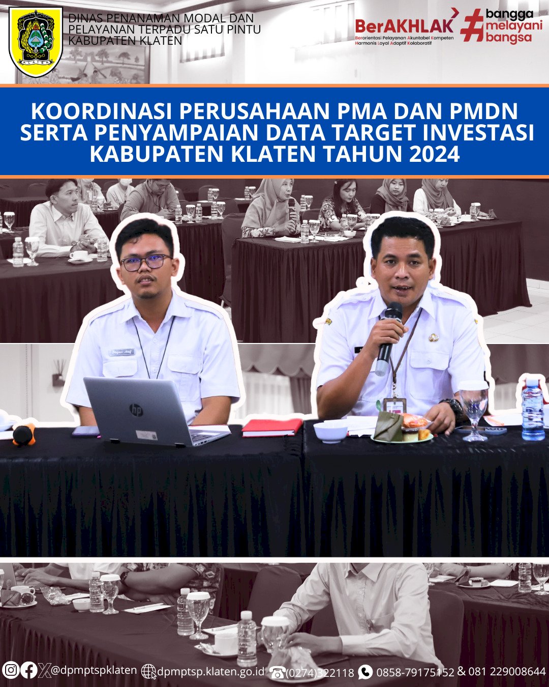 Koordinasi Perusahaan PMA dan PMDN serta Penyampaian Data Target Investasi Kabupaten Klaten Tahun 2024