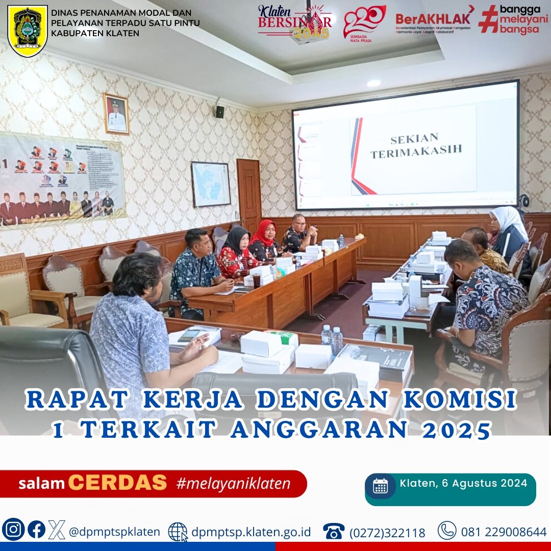 Rapat Kerja dengan Komisi 1 Terkait Anggaran Tahun 2025