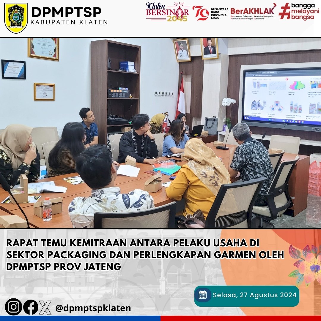 Rapat temu Kemitraan Antara Pelaku Usaha di Sektor Packaging dan Perlengkapan Garmen