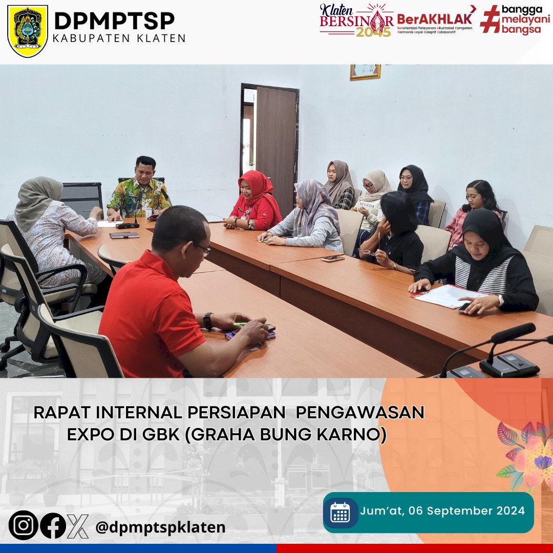 Rapat Internal Persiapan Pengawasan EXPO di GBK (GRAHA BUNG KARNO)