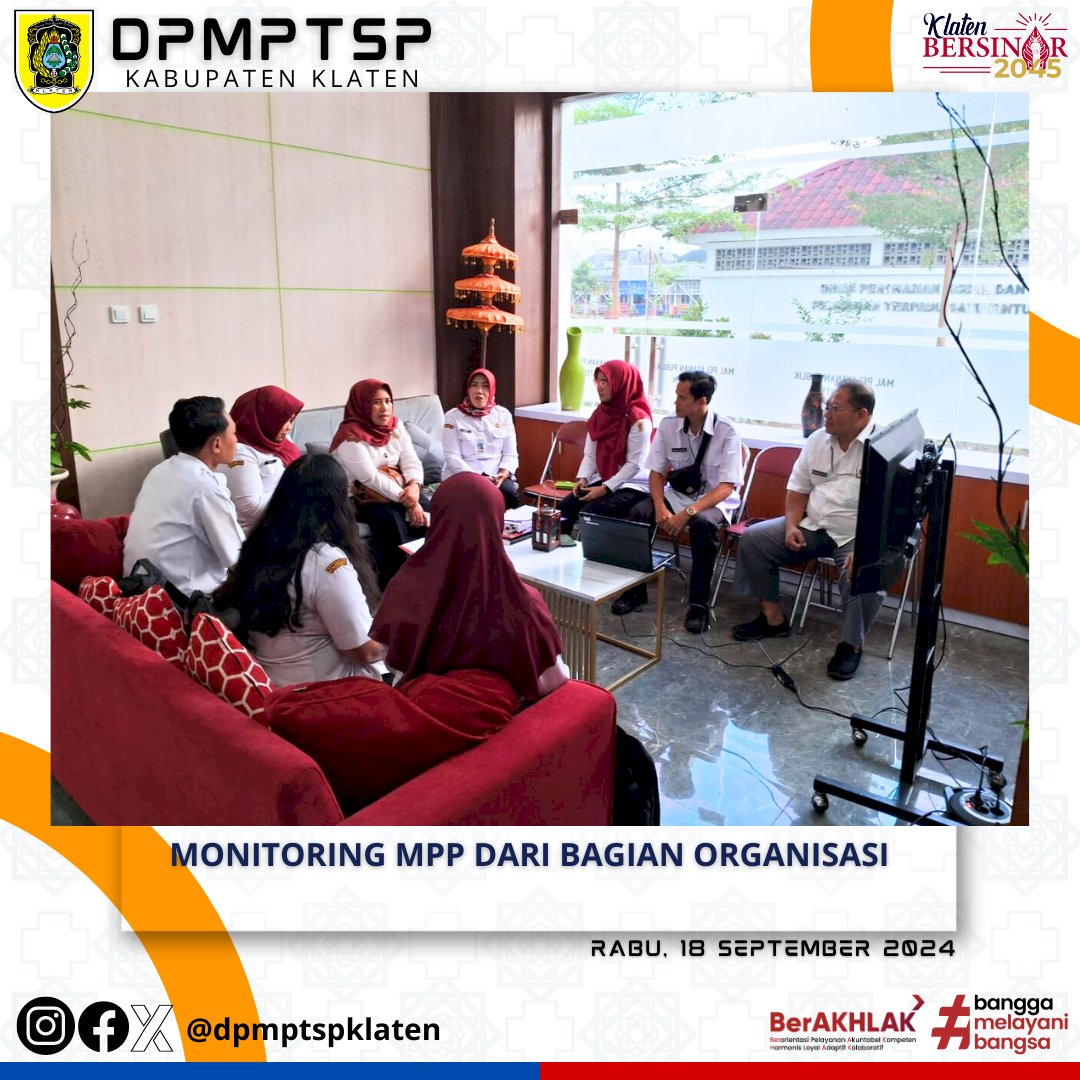 Monitoring MPP dari Bagian Organisasi