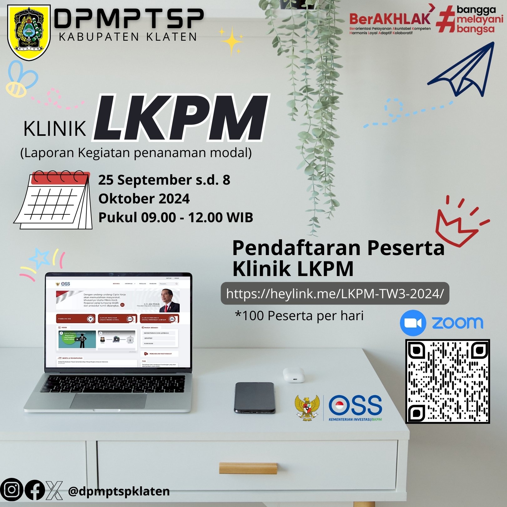 Klinik LKPM (Laporan Kegiatan Penanaman Modal) Triwulan III Tahun 2024