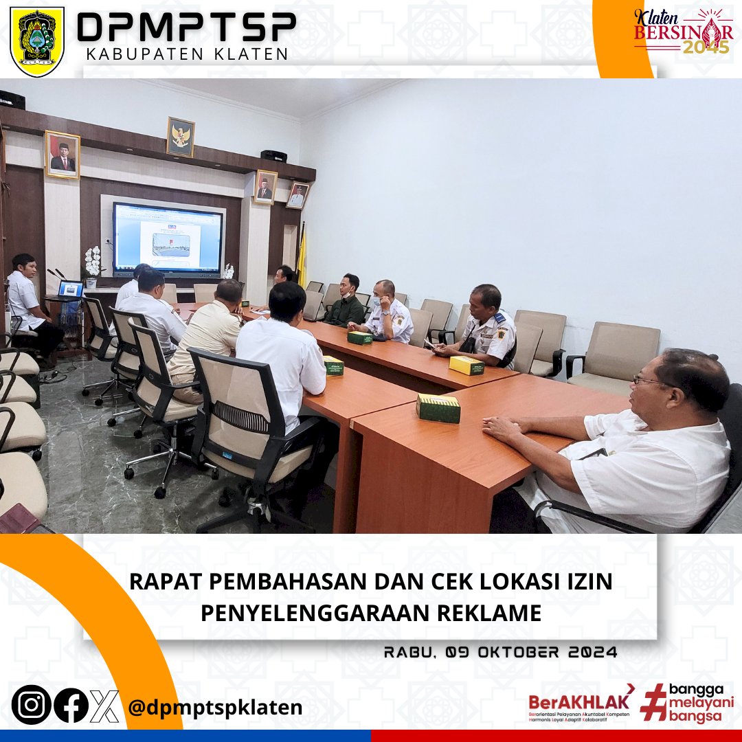 Rapat Pembahasan dan Cek Lokasi Izin Penyelenggaraan Reklame