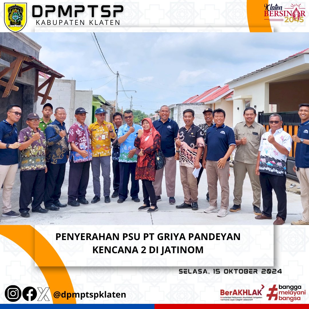 Penyerahan Prasarana Sarana dan Utilitas (PSU) PT Griya Pandeyan Kencana 2 Jatinom