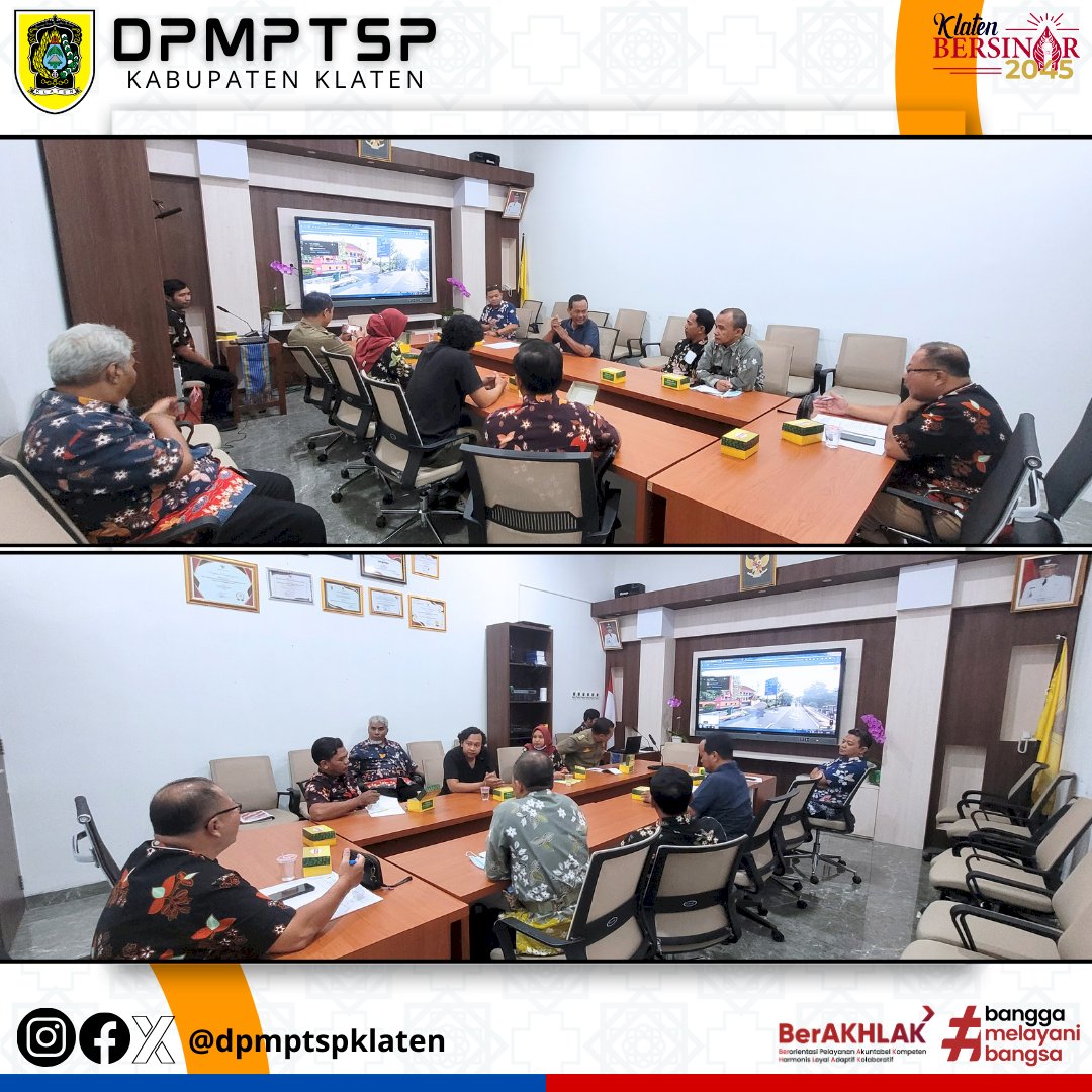 Rapat koordinasi Perizinan dan Penanganan Pengaduan Reklame