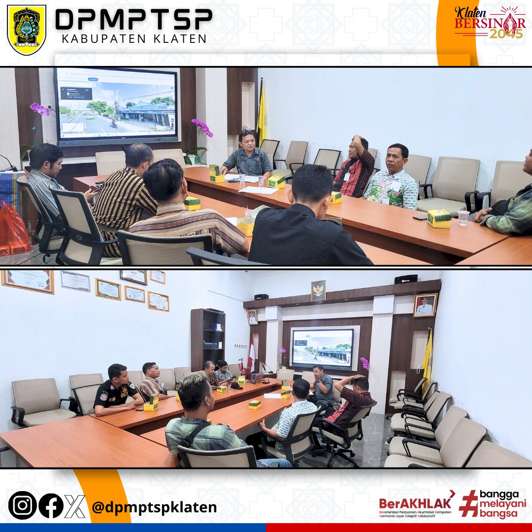 Rapat Koordinasi bersama OPD Teknis terkait Pembahasan dan Cek Lokasi Izin Penyelenggaraan Reklame