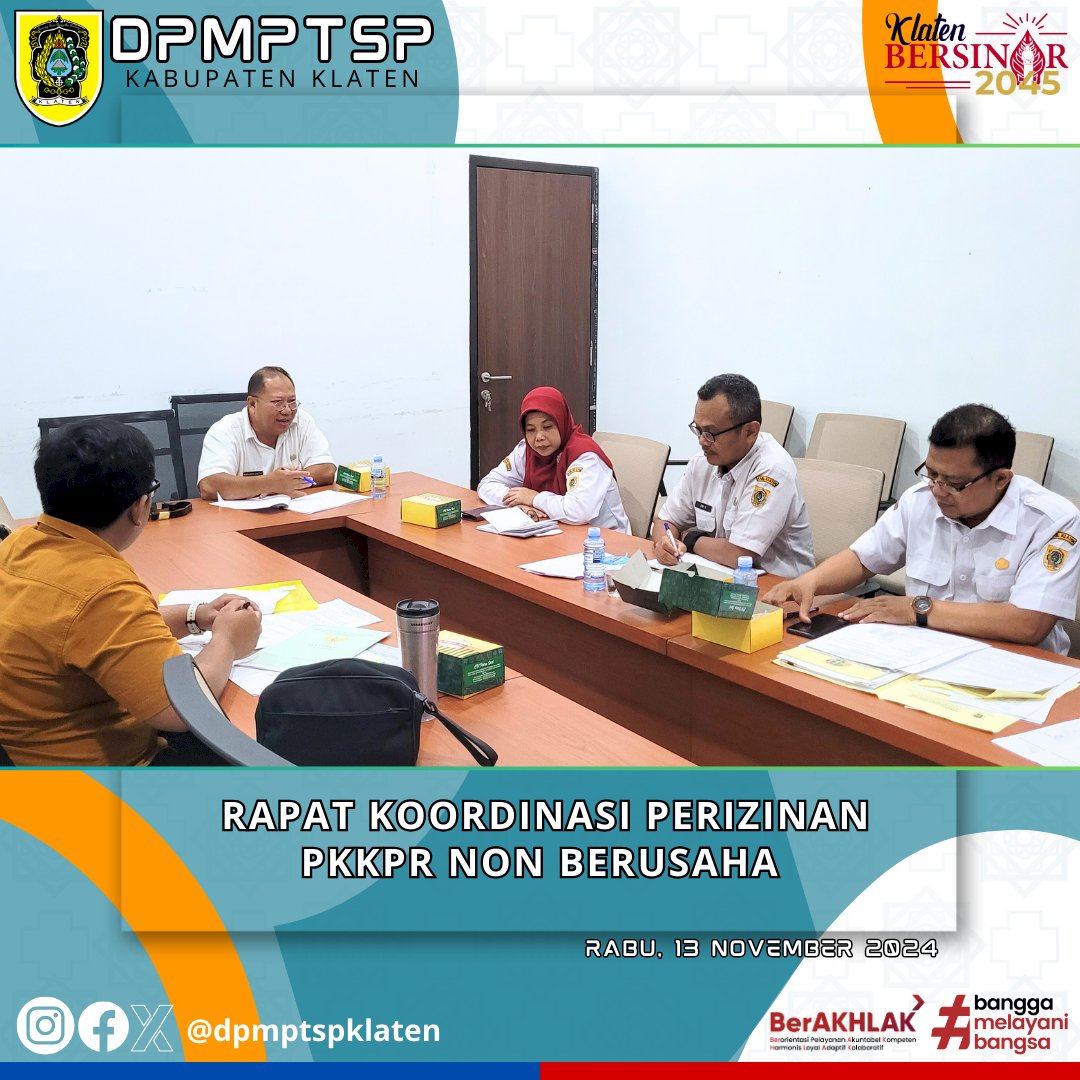 Rapat Koordinasi Perizinan PKKPR Non Berusaha