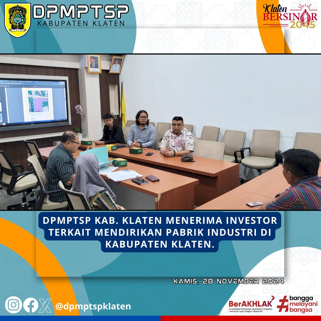 Menerima Investor yang ingin mengembangkan Pabrik Industri Yang Berlokasi di Kabupaten Klaten