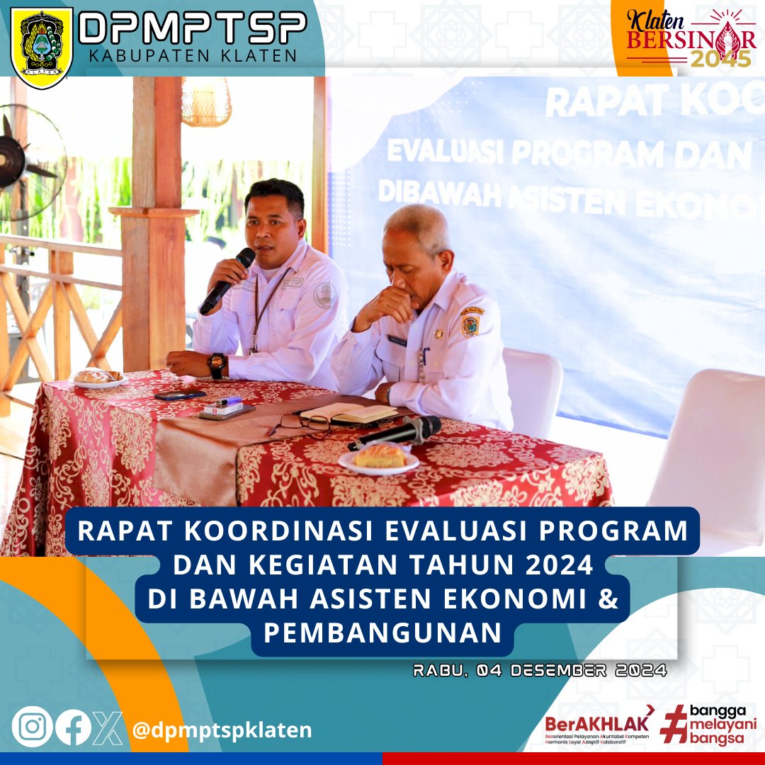 Rapat Koordinasi Evaluasi Program dan Kegiatan Tahun 2024 di bawah Asisten Ekonomi & Pembangunan