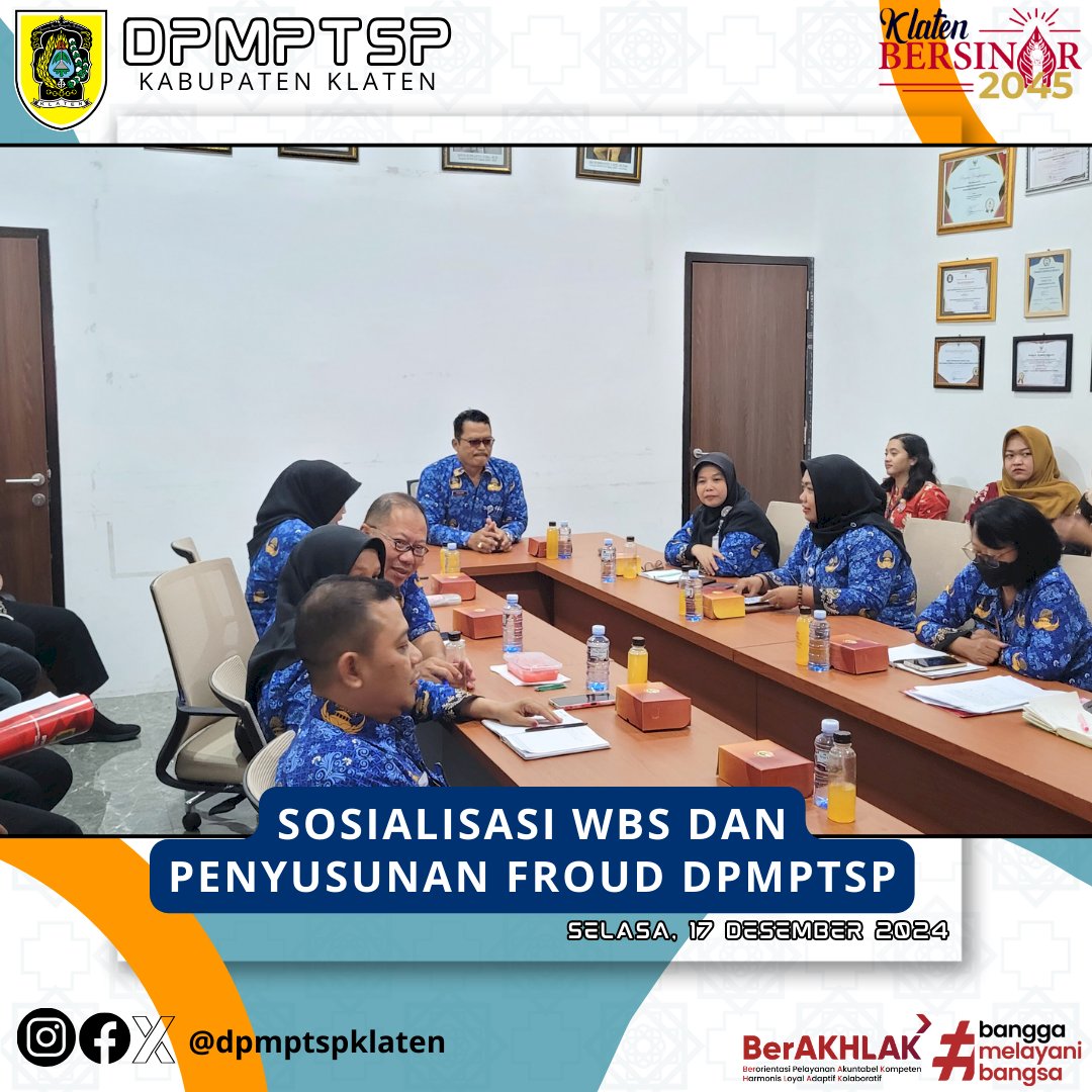 Sosialisasi WBS dan Penyusunan Froud DPMPTSP