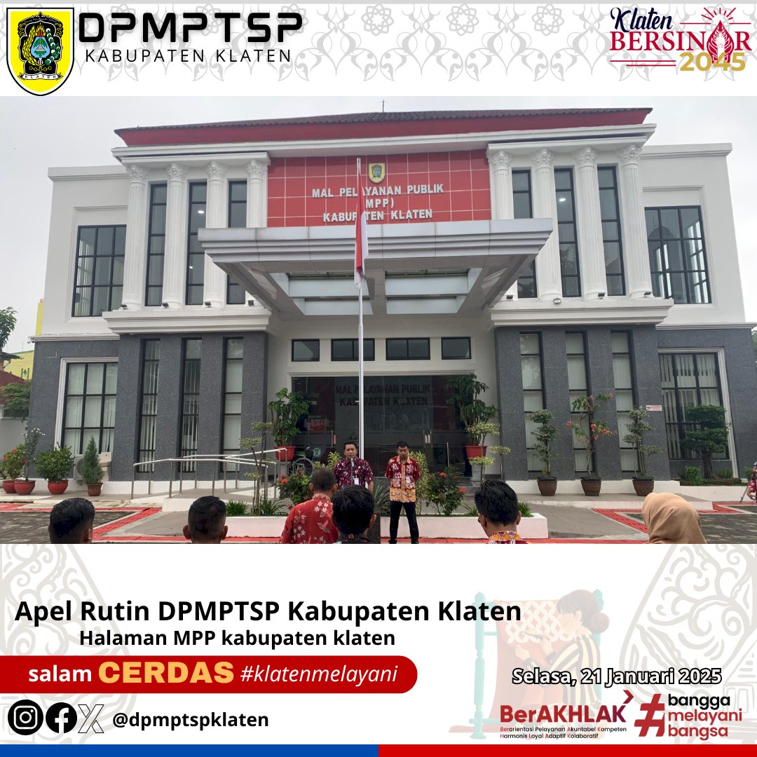 Apel Rutin Dinas Penanaman Modal dan Pelayanan Terpadu Satu Pintu (DPMPTSP) Kabupaten Klaten