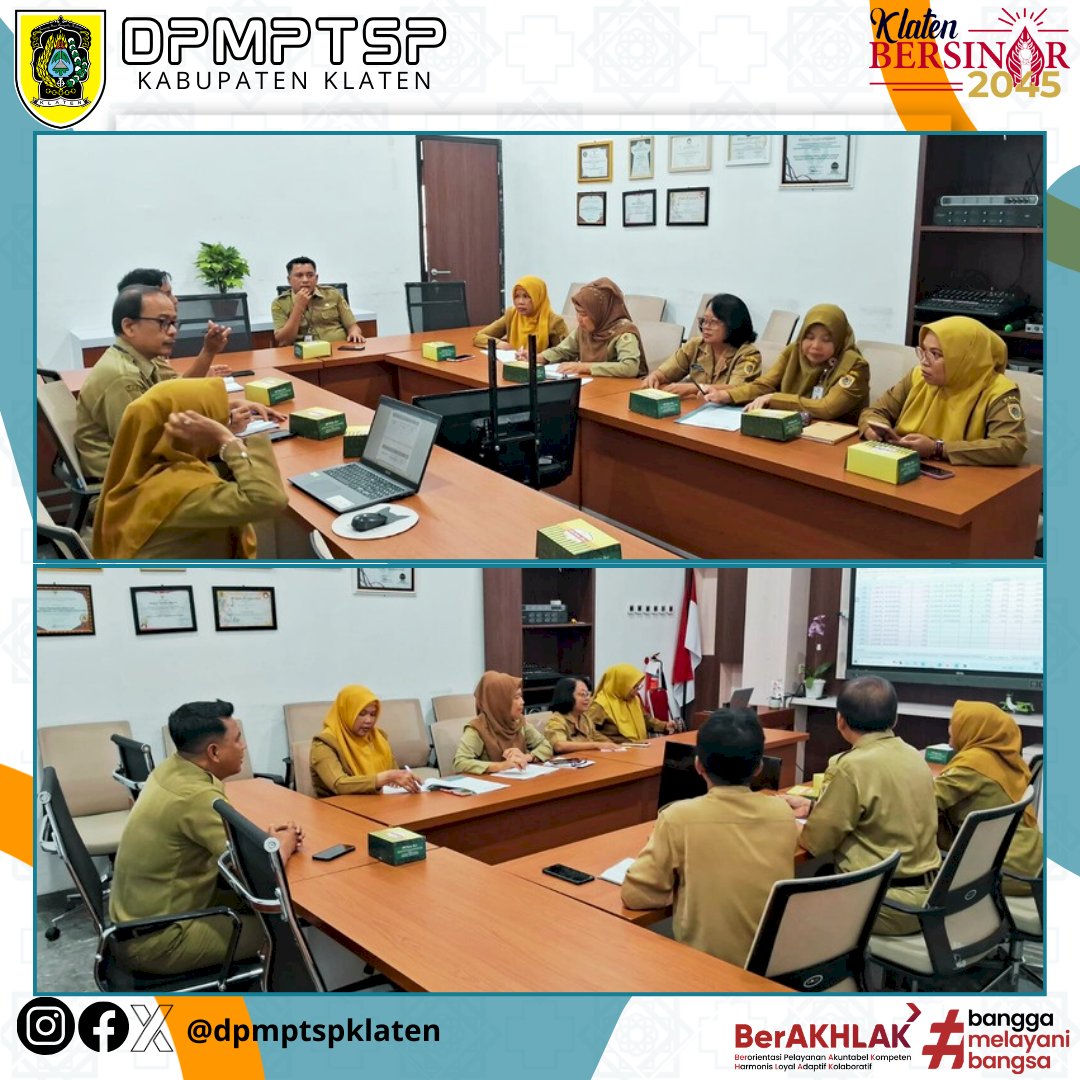 Rapat koordinasi terkait penentuan target investasi dan pertumbuhan ekonomi di kabupaten klaten