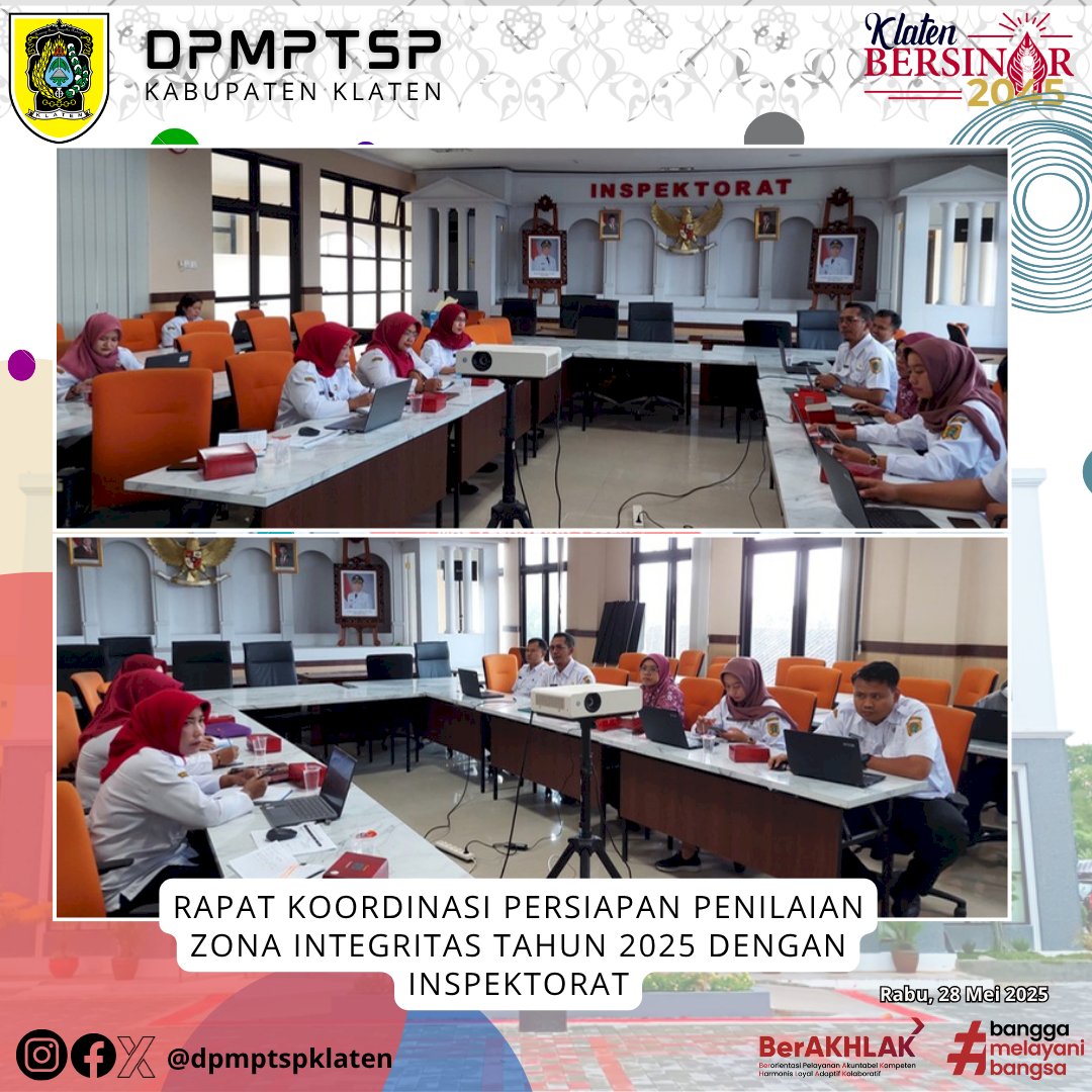 Rapat Koordinasi Persiapan Penilaian Zona Integritas Tahun 2025 dengan Inspektorat