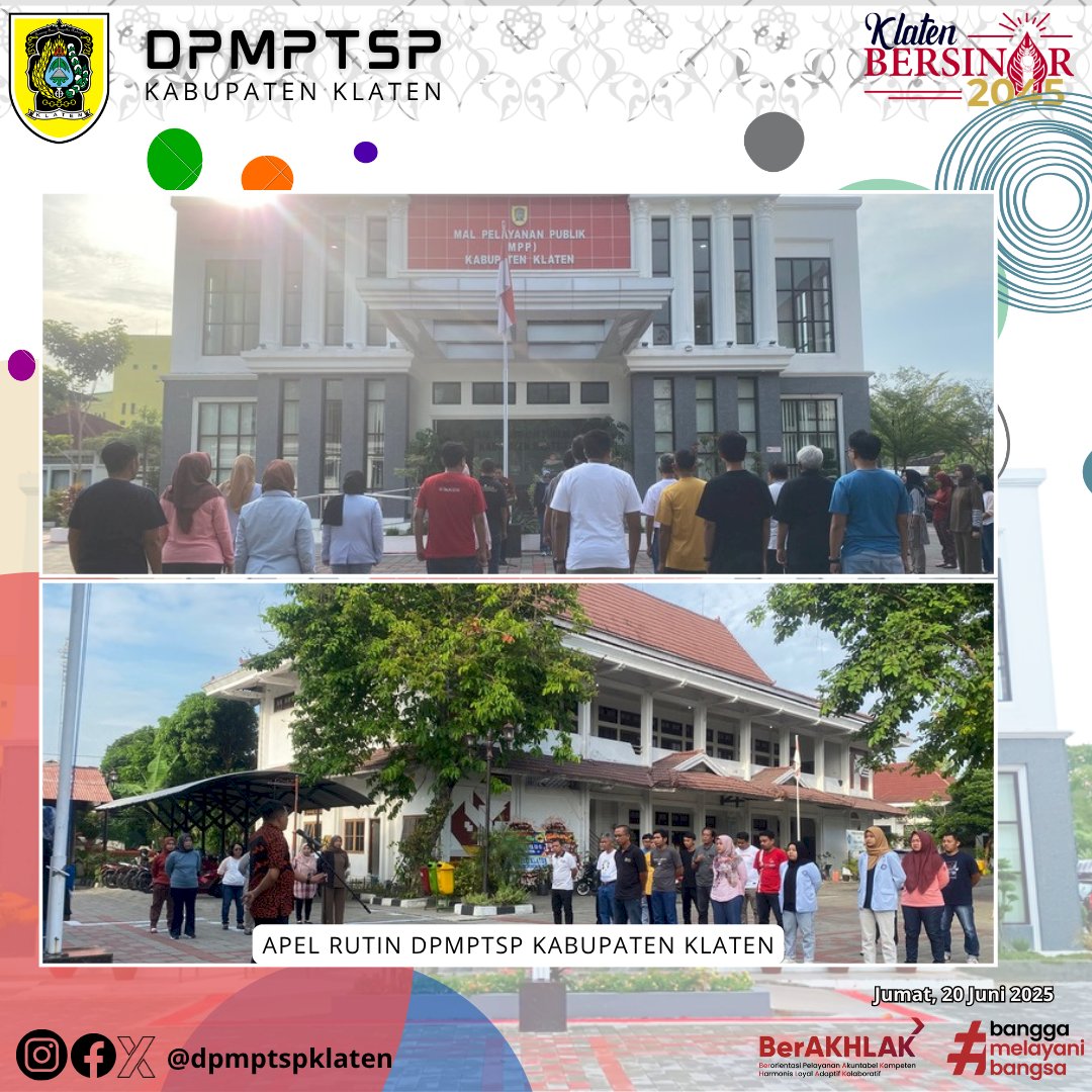 Apel Rutin Dinas Penanaman Modal dan Pelayanan Terpadu Satu Pintu (DPMPTSP) Kabupaten Klaten.