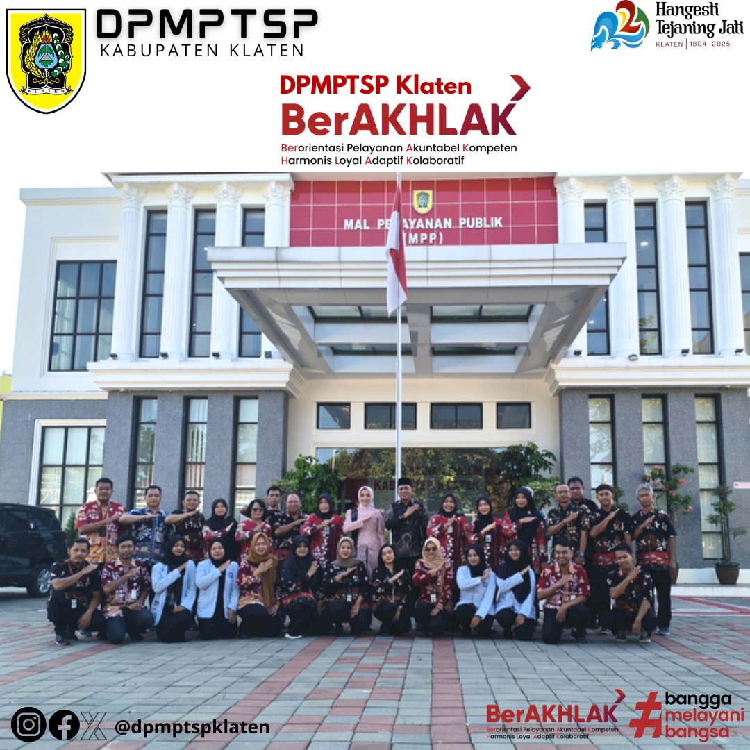 Budaya Kerja DPMPTSP Kabupaten Klaten ASN BERAKHLAK