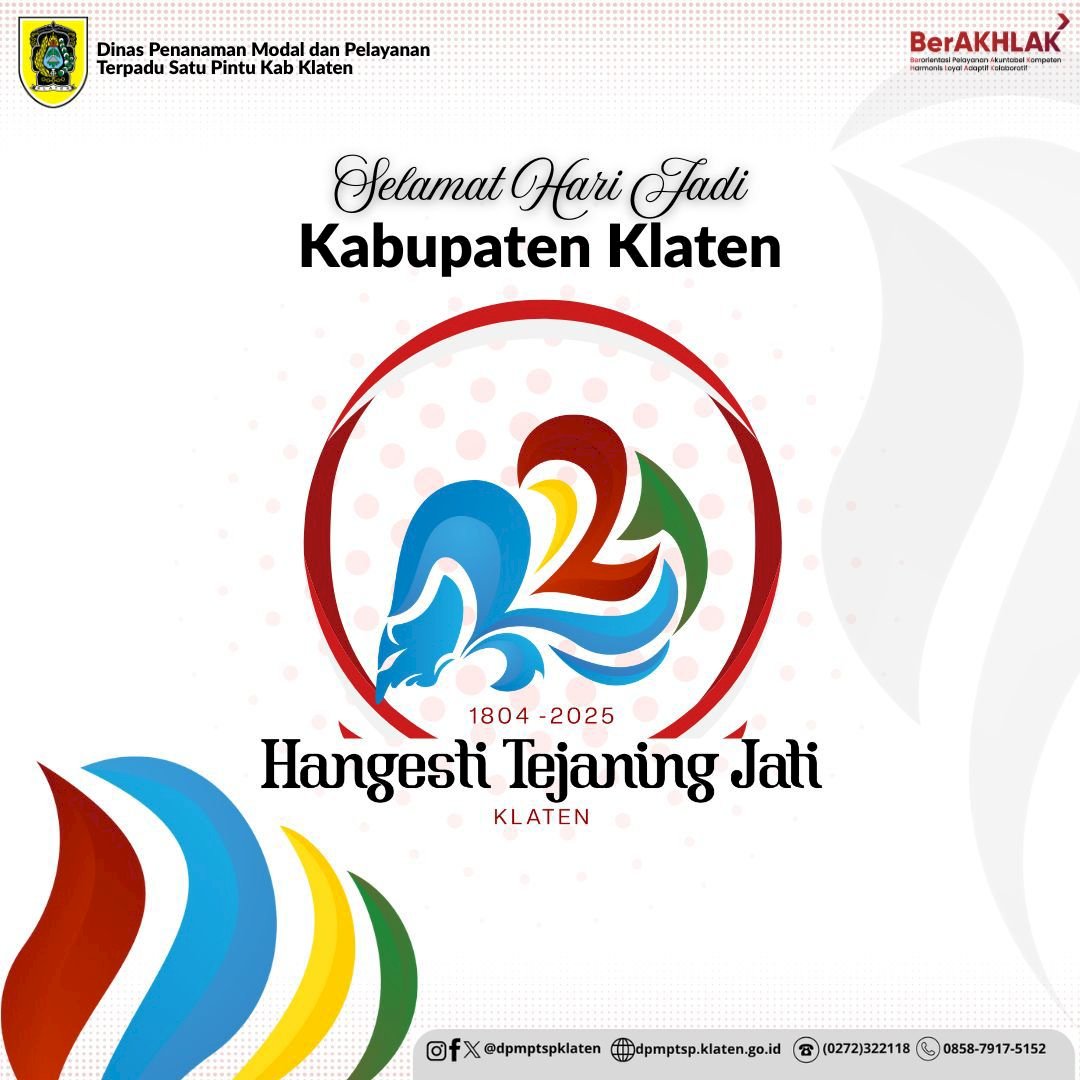 Selamat Hari Jadi ke-221 Klaten "Hangesti Tejaning Jati"
