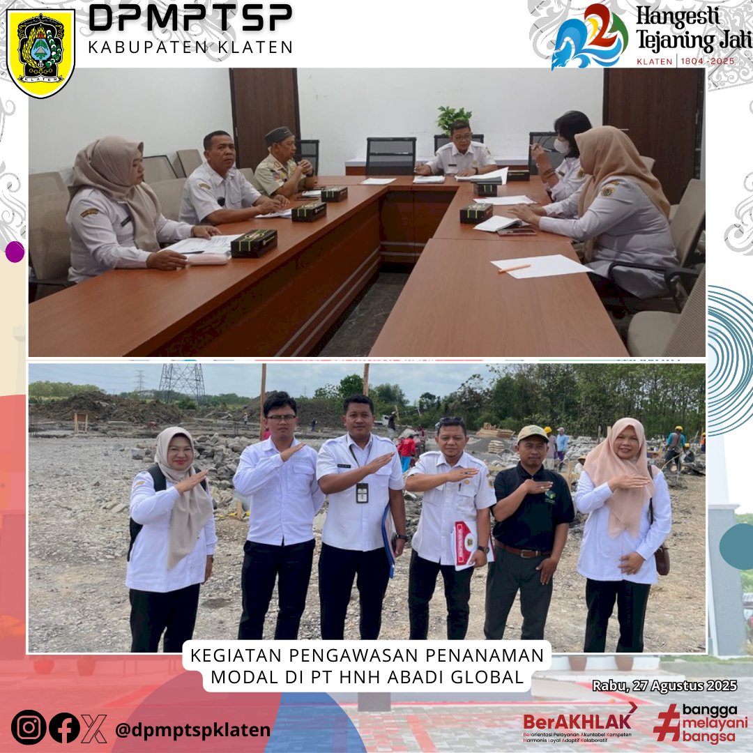 Kegiatan Pengawasan Penanaman Modal PT HNH Abadi Global