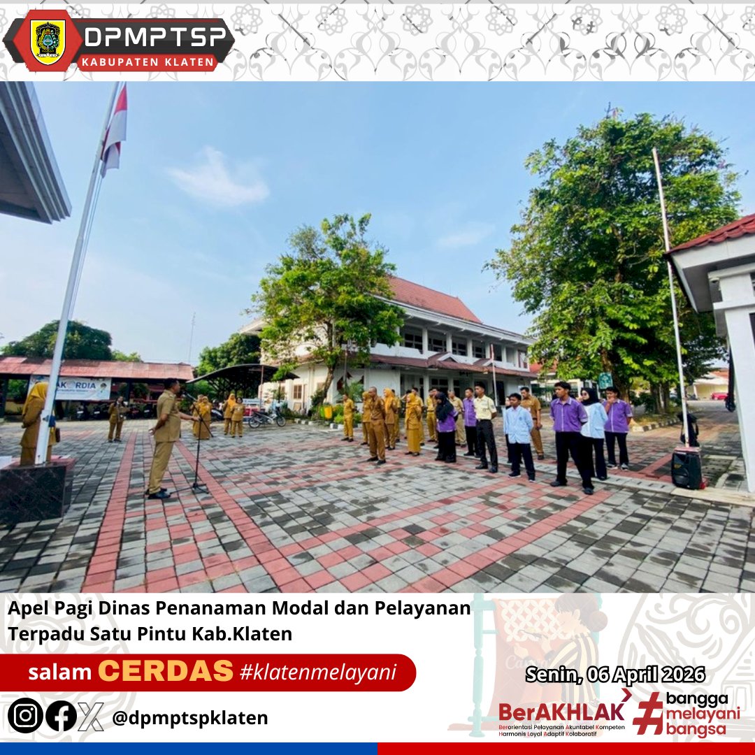 Apel Rutin Dinas Penanaman Modal dan Pelayanan Terpadu Satu Pintu (DPMPTSP) Kabupaten Klaten.