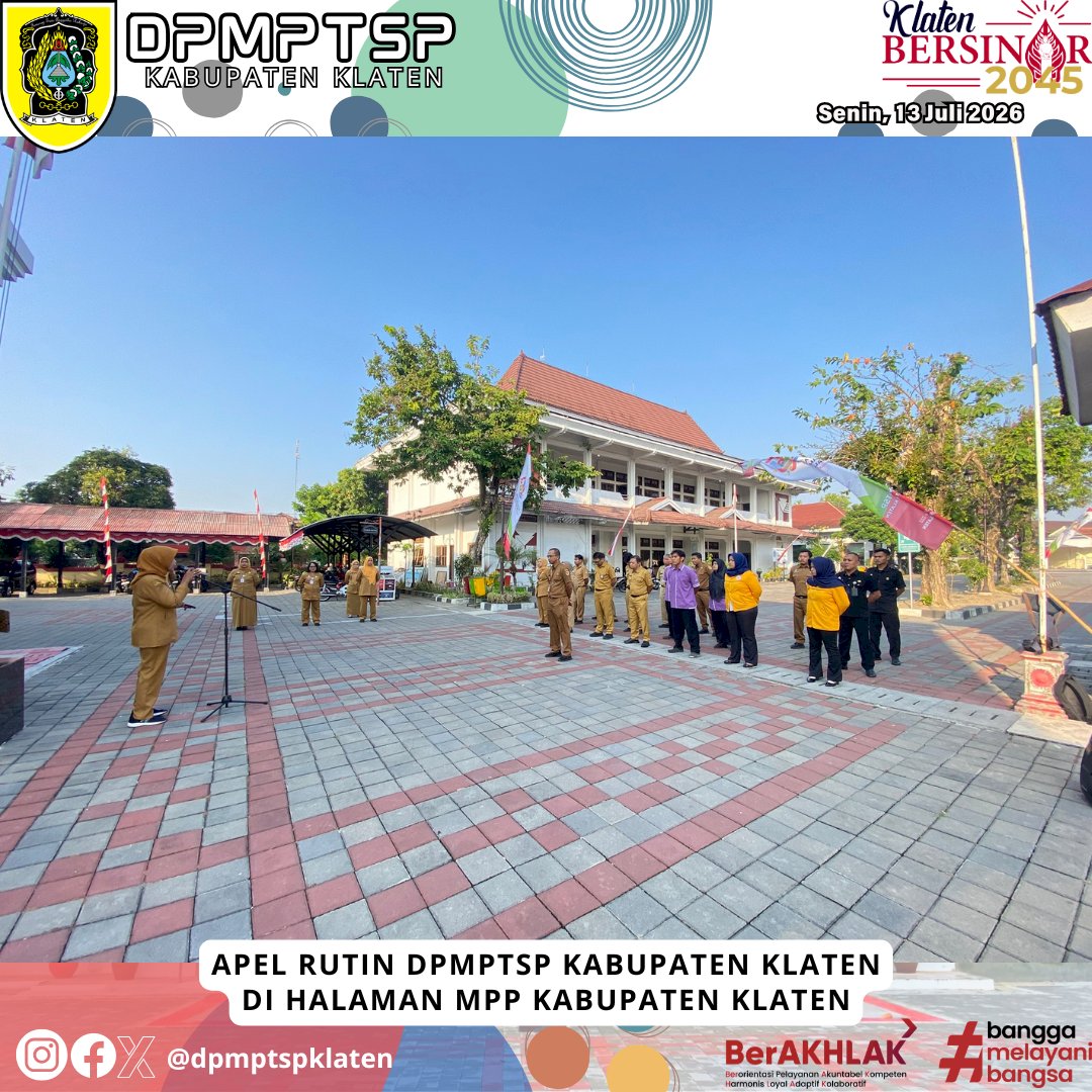 Apel Rutin Dinas Penanaman Modal dan Pelayanan Terpadu Satu Pintu (DPMPTSP) Kabupaten Klaten