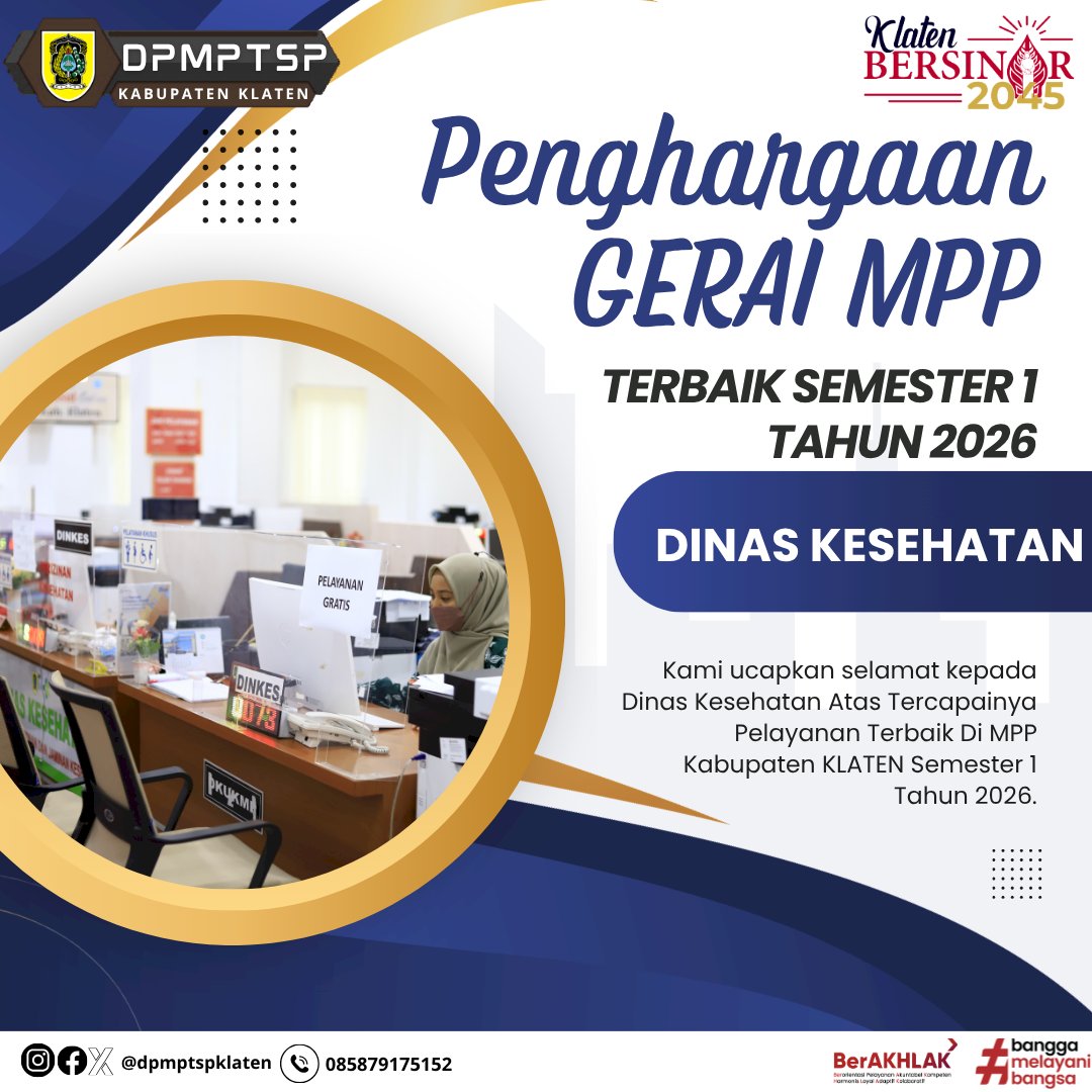 Penghargaan Gerai MPP Terbaik Semester 1 Tahun 2026
